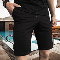 Шорты мужские черные свободные летние легкие повседневные удобные однотонные стильные модные крутые