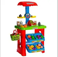 Набор игрушечный супермаркет прилавок касса продукты корзина (661-79)