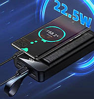 Портативное зарядное устройство Power Bank Awei P-140K 30000 mAh 22.5W, внешний аккумулятор с фонариком SNM