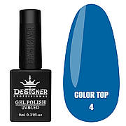 Color Top Дизайнер (9 мл.) - кольорове топове покриття для нігтів з вітражним ефектом Бірюзовий 04