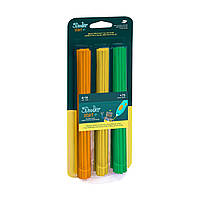 Набір стрижнів для 3D-ручки 3Doodler Start — Мікс (75 шт.: жовтогарячий, жовтий, зелений)