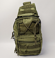 Армійська однолямкова сумка-слінг 5л через плече molle тактична сумка для військових зсу олива
