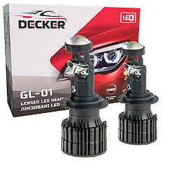 Лампа світлодіодна для фар DECKER LED GL-01 H7 6000K 8000LM 2 шт комплект