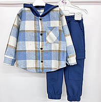 Весняний костюм для хлопчика Блакитний, 128-134