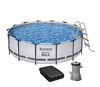 Каркасний басейн Bestway (427х107 см) з картриджним фільтром, тентом і драбиною