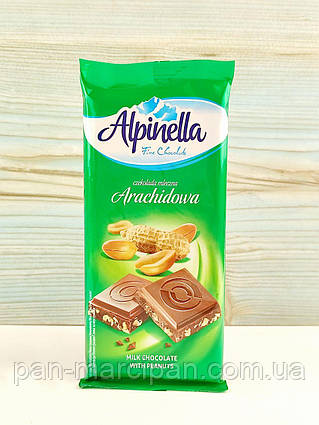 Молочний шоколад з арахісом Alpinella Arachidowa 90г Польща
