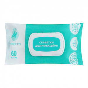 Серветки дезінфекційні "Нор-експрес" ТМ "Манорм", 60шт