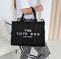 Сумка жіноча THE jacquard medium TOTE BAG текстиль чорний