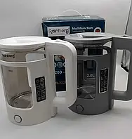 Дисковый прозрачный электрочайник Rainberg RB-2220 Стеклянный электрический чайник с подсветкой 2200W JLK