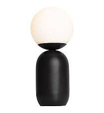 Настільна лампа 1 патрон Е14 чорний метал/біле скло 15х34.5 см, фото 3