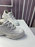 Кросівки жіночі Best Vak білі шкіряні повсякденні демісезонні на масивній підошві, фото 4