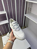 Кросівки жіночі Best Vak білі шкіряні повсякденні демісезонні на масивній підошві, фото 7