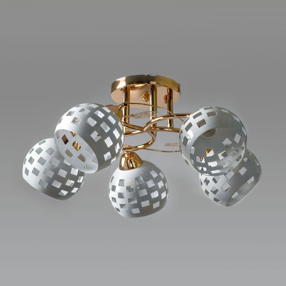 Люстра стельова на п'ять плафонів