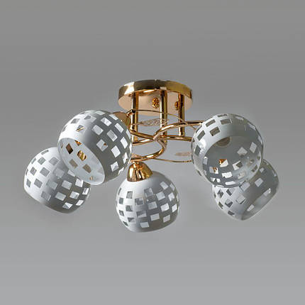 Люстра стельова на п'ять плафонів, фото 1