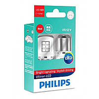 Габарит LED Philips P21W RED Ultinon 12V 11498ULRX2 (2шт)