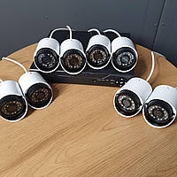 Комплект видеонаблюдения проводной KIT AHD 8CH 1MP на 8 камер, Регистратор наружного и внутреннего SNM