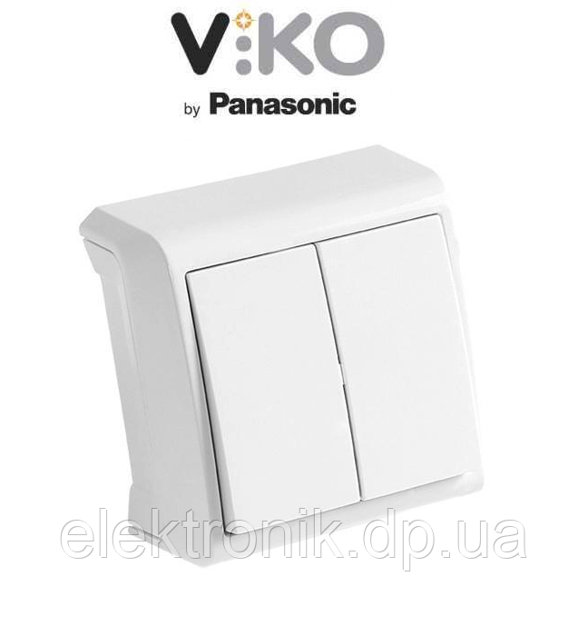 Выключатель двойной  VIKO Vera белый 90681002
