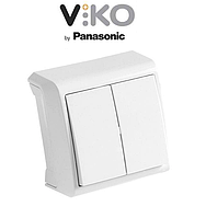 Выключатель двойной  VIKO Vera белый 90681002