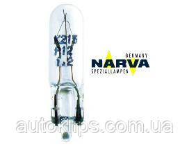 Лампа 12V W1,2W цоколь W2x4,6D у щиток приладів NARVA 17037