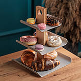 Фруктовниця трьохрівнева сіра, фото 2