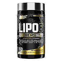 Липо 6 для похудения Жиросжигатель Lipo 6 Black Hers UC Ultra Concentrate Nutrex Research черных 60 капсул