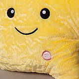 Подушка нічник Зірочка з підсвіткою 40x35 см жовта, фото 8