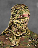 Маскировочный шарф-сетка мультикам,тактическая сетка для маскировки мультикам,военный шарф сетка,шарф зсу