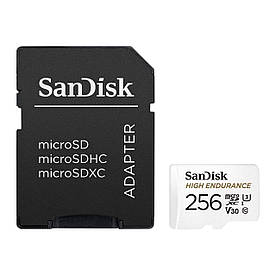 Карта пам'яті 256 ГБ microSDXHC U3 V30 SanDisk High Endurance SDSQQNR-256G-GN6IA