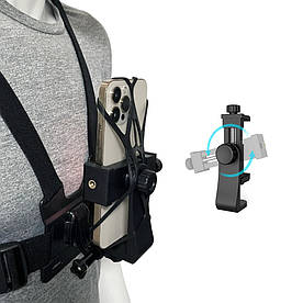 Кріплення на груди для телефона поворотне зі страховкою AC Prof KIT-27