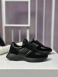 Кросівки жіночі Best Vak чорні з натуральної шкіри повсякденні спортивні, фото 2