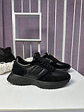 Кросівки жіночі Best Vak чорні з натуральної шкіри повсякденні спортивні, фото 6