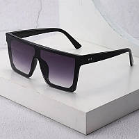 Жіночі сонцезахисні окуляри з великою оправою в ретро стилі Black Square Gradient