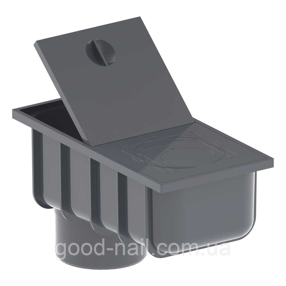 Відстійник квадратної пластикової водостічної системи KROP 135\80мм, фото 1
