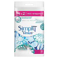 Станок для бритья одноразовый Gillette Venus Simply 2 (4+2 шт)