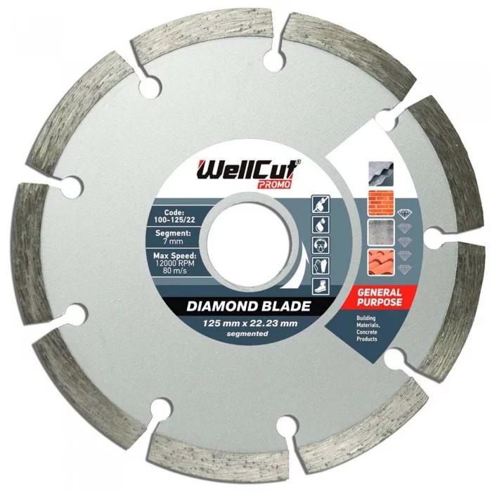 Алмазне коло WELLCUT PROMO 125 мм*7 мм*22,23 мм Сегмент