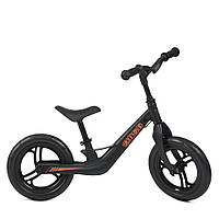 Детский велобег Profi Kids LMG1249-5 магниевая рама, колеса 12 дюймов, черный