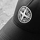 Чорна кепка бейсболка STONE ISLAND Form фіксацією на липучці розмір 54-58 унісекс, фото 6