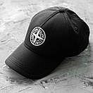 Чорна кепка бейсболка STONE ISLAND Form фіксацією на липучці розмір 54-58 унісекс, фото 8