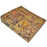 Папка-реєстратор картонна, А4, 70 мм, КРАФТ-покриття, металевий кант, фото 4