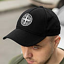 Чорна кепка бейсболка STONE ISLAND Form фіксацією на липучці розмір 54-58 унісекс, фото 2