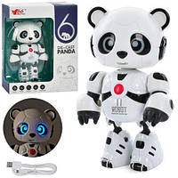 Животное панда 13 см, аккумулятор, USB, повторяет, звук, свет, функция записи, в кор. 18*14*7см (MY66-Q1206)