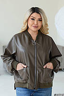 Куртка бомбер жіноча екошкіра 52-62(4кв) "MISS" недорого від прямого постачальника