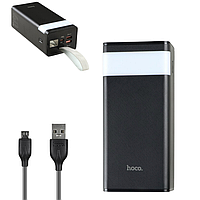 Повербанк 40000mah HOCO павербанк с быстрой зарядкой 22.5W power bank 40000 с led фонариком TPS