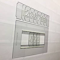 Трафарет с цифрами 0-9 многоразовые 100 мм с рамкой для набора цифр (от 20 до 500 мм)