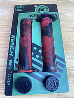 Грипсы на велосипед BMX с фланцами Kench USA Iron красный