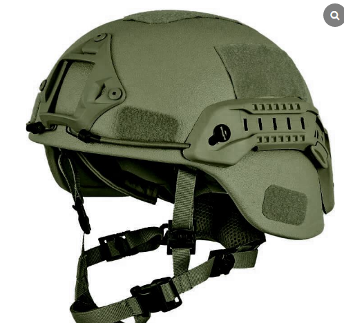 Шлем баллистический кевларовый MICH 2000 зеленый Бронешлем, каска с креплением SNM