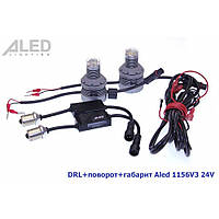 Лампа DRL+поворот+габарит Aled 1156 (P21W) 24V 1156V3