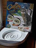 Набор для приучения кошки к унитазу CitiKitty туалет для кота Тренажер для унитаза лучший товар
