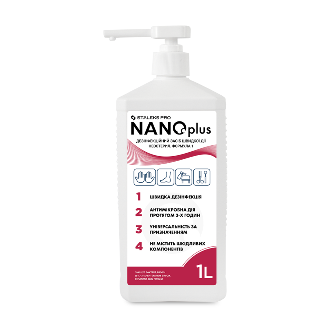 Засіб для швидкої дезинфекції NANOplus STALEKS з дозатором універсальний, 1 л