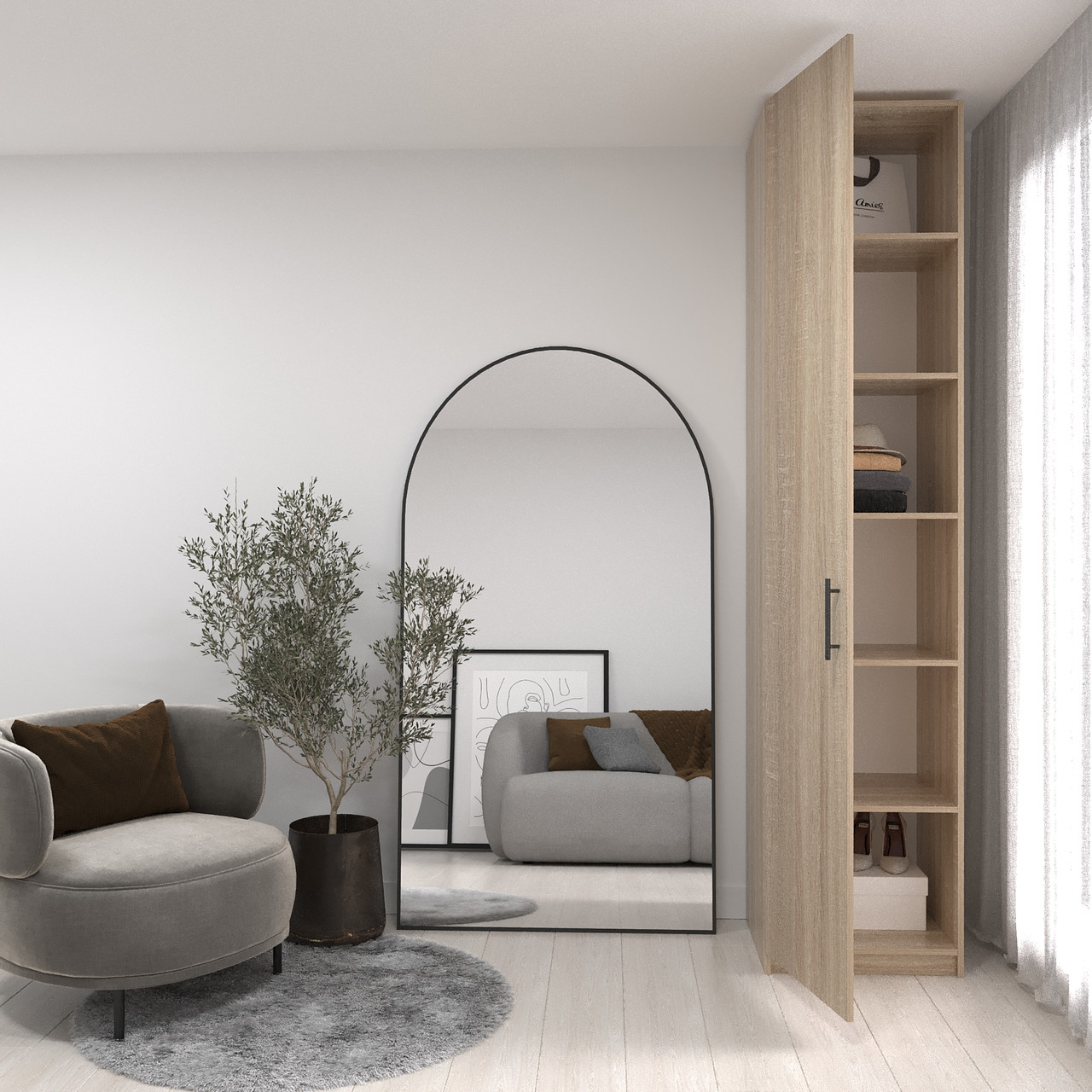 Шафа з полицями ДСП 2400х500х420 мм Дуб Сонома, фото 1